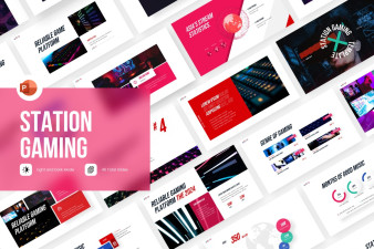 Station Gaming PowerPoint Template